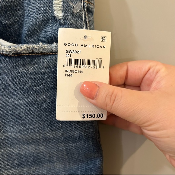 NWT Good American Good Waist Skinny High Rise Jeans - Picture 6 of 9